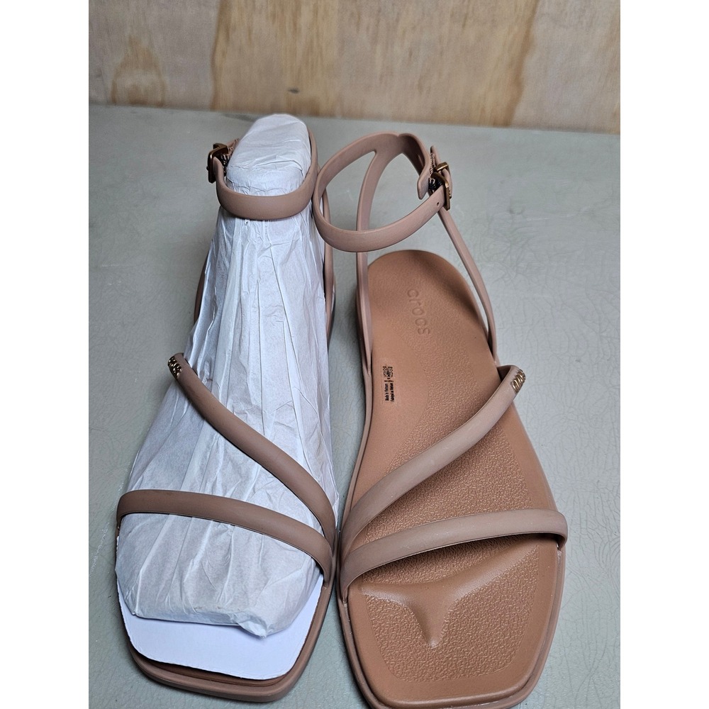 CROCS Miami Ankle Strap Sandal in color Milk Chocolate. - Picture 11 of 12